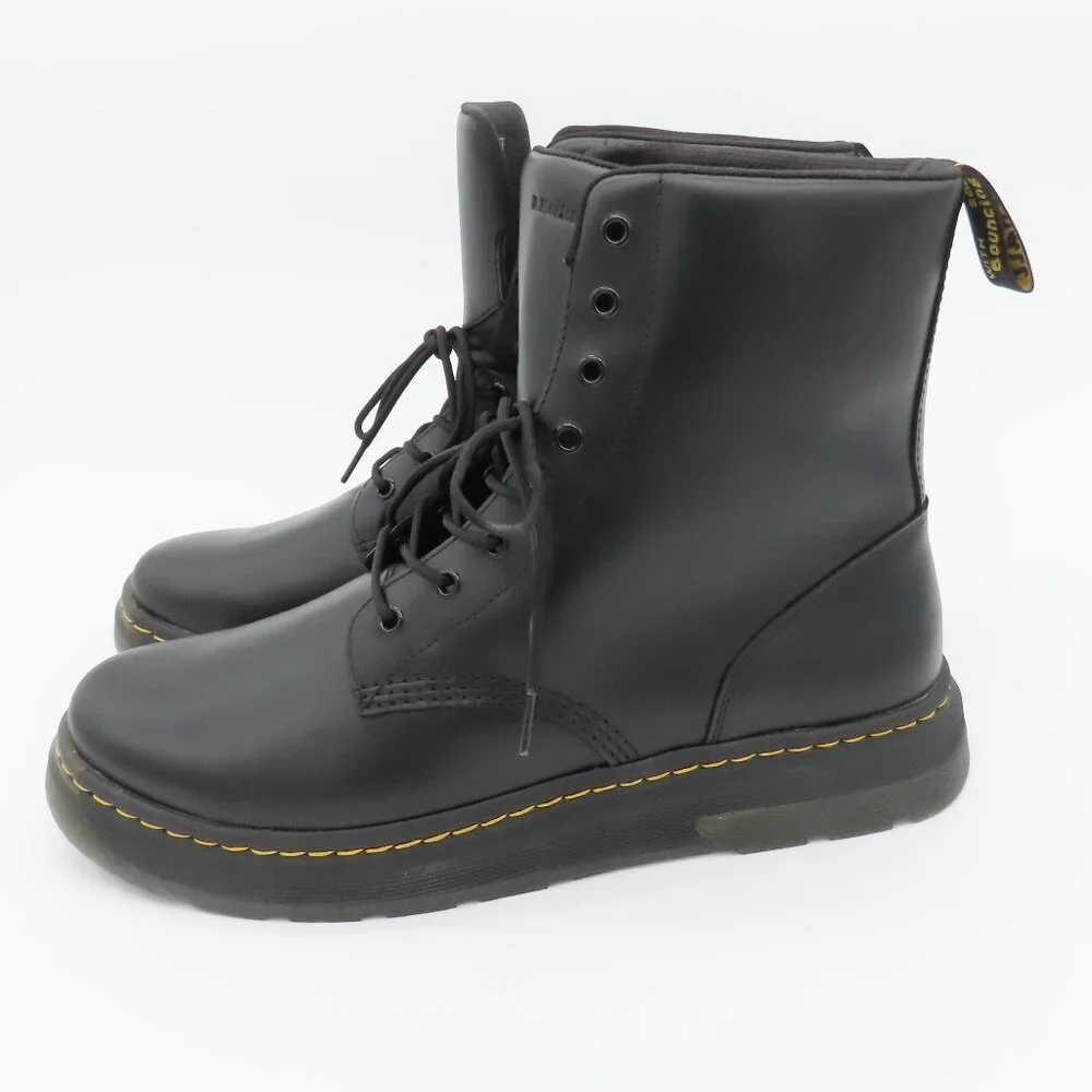 Dr. Martens Crewson Black Leather Lace-up Boots 31222001 - Mens Size 13 - Picture 2 of 9